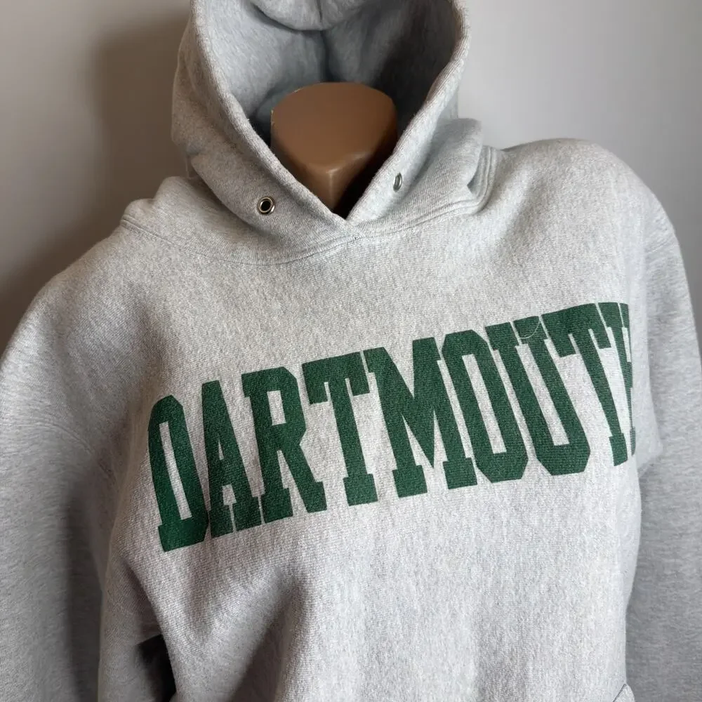 Vintage Dartmouth University Hooded Sweatshirt 1990s The Game Medium Gray 90's